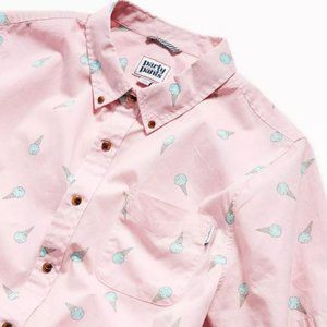 Party Pants Milky Short Sleeve Button-Down Shirt